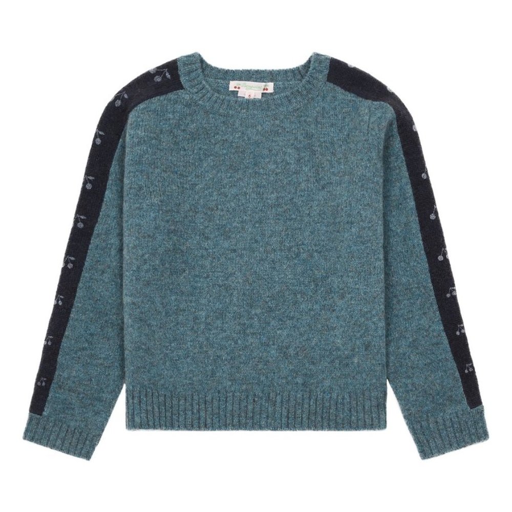 [6y] Bonpoint Cherry Jumper Blue Green NWOT